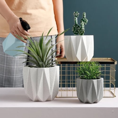 احواض زهور وشموع