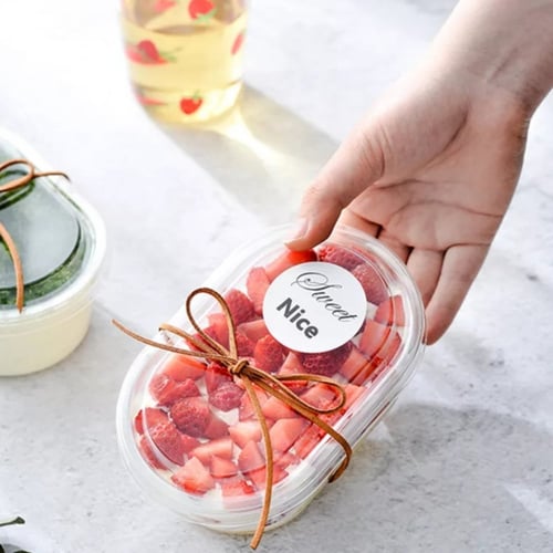 علب بلاستيك شفافه بغطاء منفصل