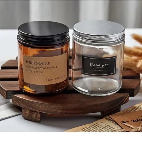 برطمان زجاج بغطاء استيل