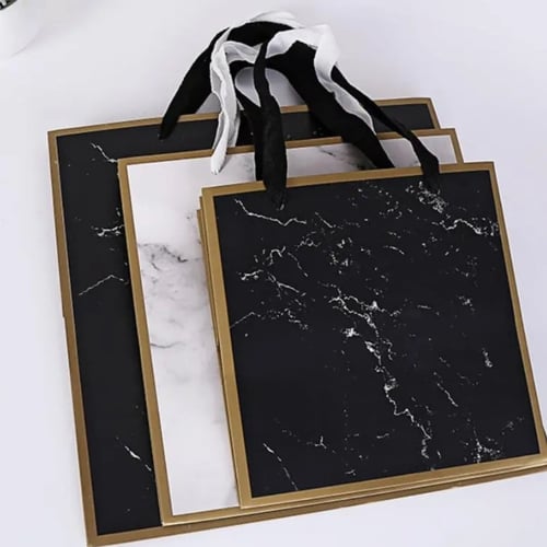 اكياس ورقيه مربعه رخامي