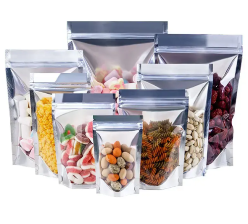 اكياس قهوه شفافه من جهه ابيض