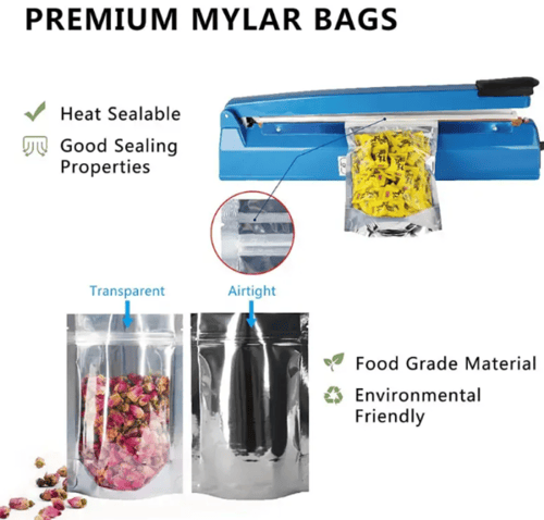 اكياس قهوه شفافه من جهه فضي