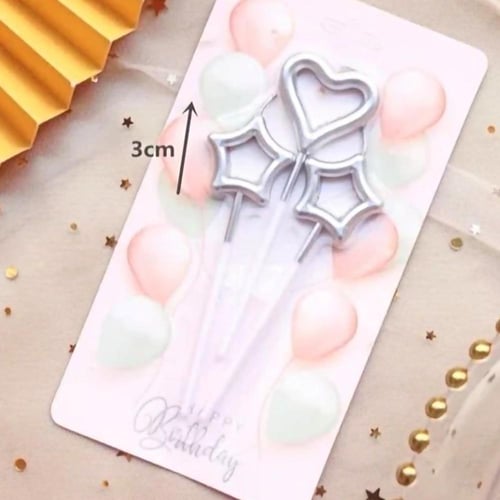 شموع قلب ونجمه