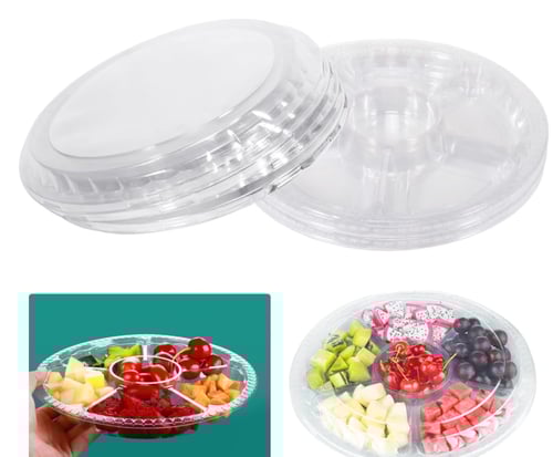 علب بلاستيك مقسمه شفاف