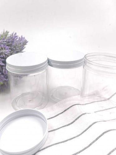 برطمان غطاء ابيض معدن