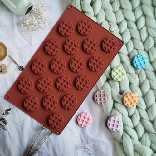 فالب سيلكون وافل دائري ميني