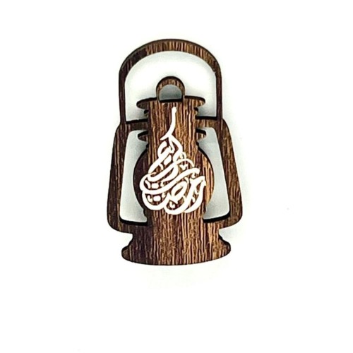 تعليقه خشب شكل فانوس