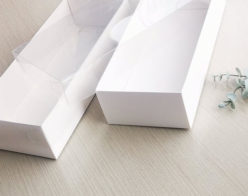 علب مستطيله غطاء شفاف