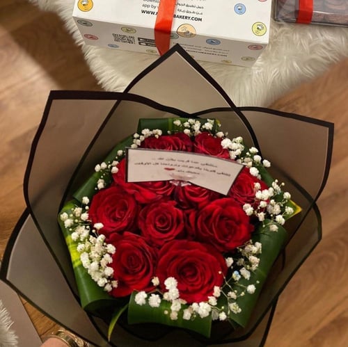 تغليف ورد قماش اسود