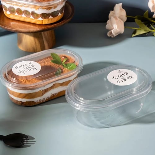 علب بلاستيك شفافه بغطاء منفصل