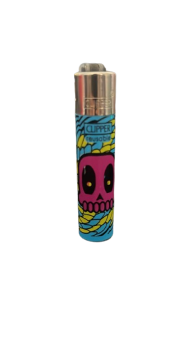Small Clipper lighter with skull design