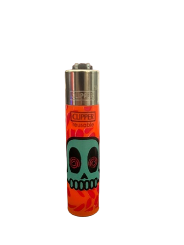 Small Clipper lighter with skull design