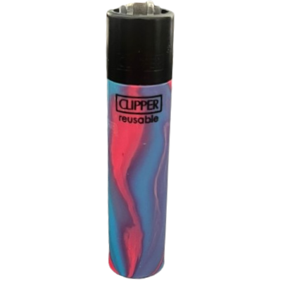Clipper lighter with a design of wavy colors