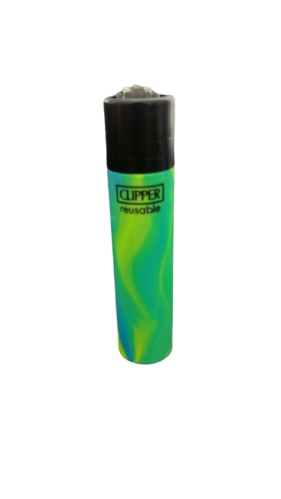 Clipper lighter with a design of wavy colors