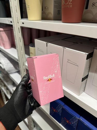 كوب ريدبول مضيء - وردي