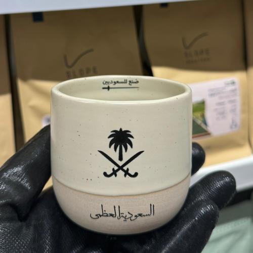 كوب سيراميك سيفين ونخله - اسود