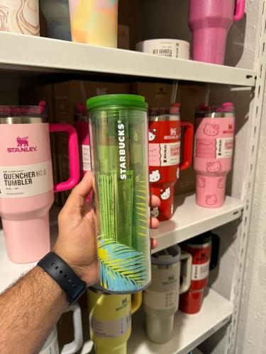 كوب ستاربكس بلاستيك اخضر