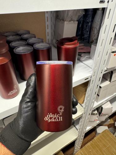 مق عنوان القهوه غطاء شفاف - برغندي