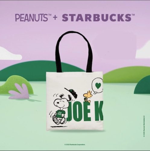 حقيبة starbucks x peanuts ابيض