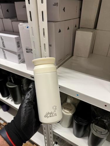 مق عنوان القهوه نوعين غطاء - ابيض