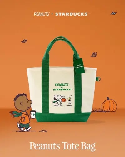 Peanuts x Starbucks 2026 Snoopy - شنطة