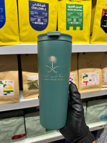 مق سيفين ونخله نوعين غطاء 24oz - اخضر