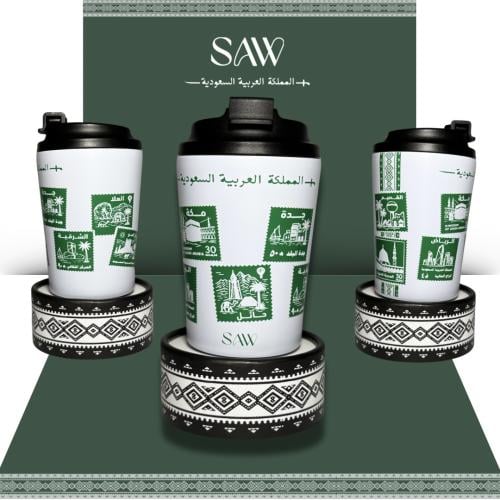 مق طوابع الوطن 8oz - ابيض