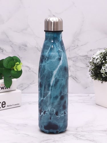 مطارة حافظة للحرارة والبرودة- ازرق رخامي