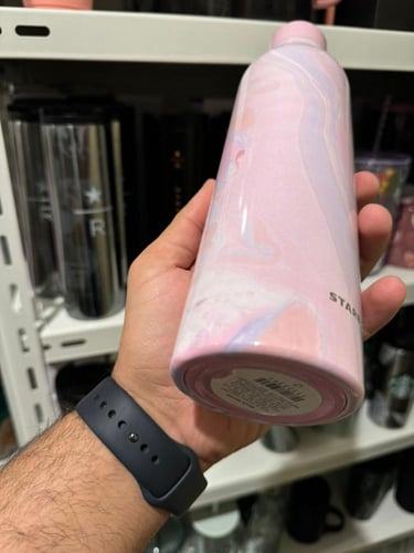 مطارة ستاربكس وردي مموج ( متضرر من الشحن - يوجد صو...