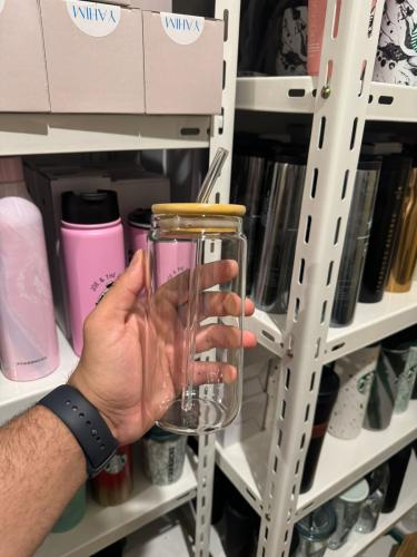 كوب قزاز شفاف