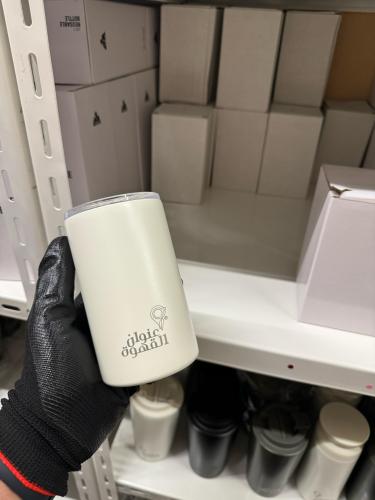 مق عنوان القهوه غطاء شفاف - ابيض