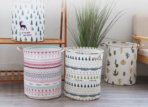 سلة ملابس انيقة مقاومة للماء (قابله للطي)