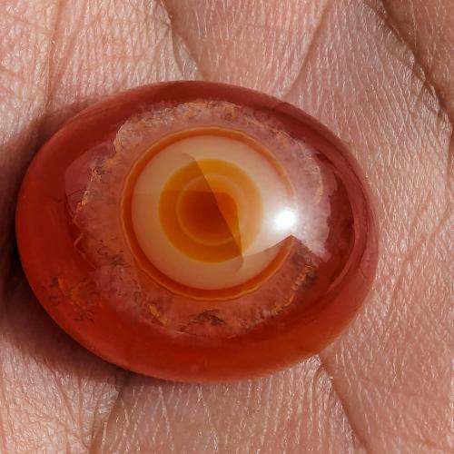 حجر عقيق سليماني هندي طبيعي فلور برتقالي