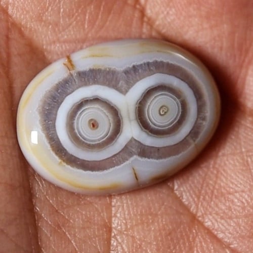 حجر من نوادر العقيق السليماني الهندي الطبيعي خلف ا...