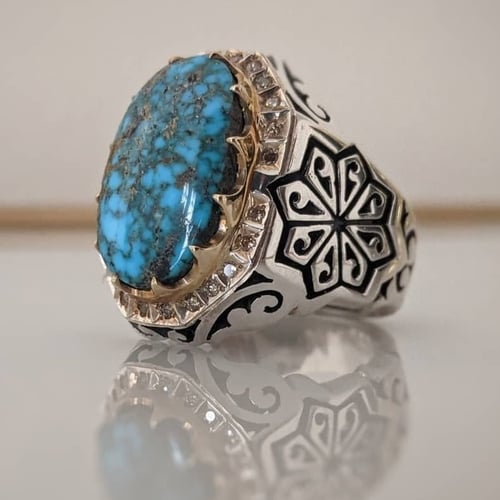 خاتم فيروز نيشابوري طبيعي صياغة حُجت