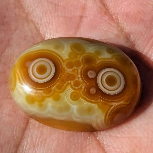 حجر عقيق سليماني هندي طبيعي عينين ألوان مميزة