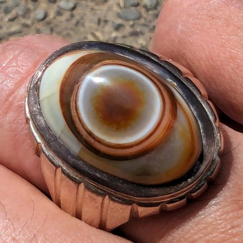 خاتم من نوادر العقيق السليماني الهندي عين كبيرة في...