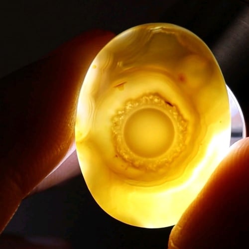 حجر عقيق سليماني هندي طبيعي أصلي عين فلور بيضاء مم...