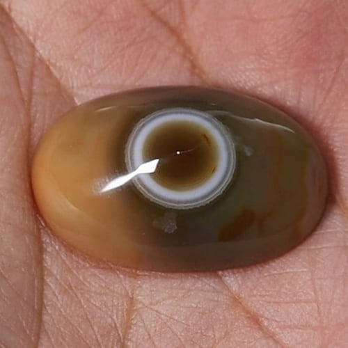 حجر عقيق سليماني هندي طبيعي مميز تداخل ألوان أخضر...