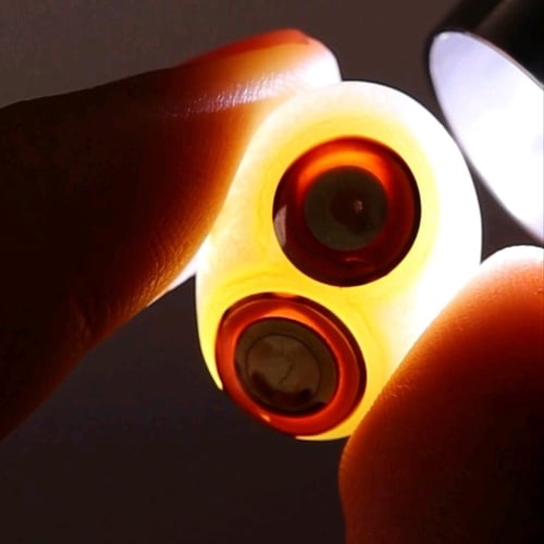 حجر عقيق سليماني هندي طبيعي عينين نوادر أصفر وأحمر...