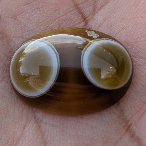 حجر عقيق سليماني هندي طبيعي عينين نوادر