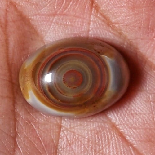 حجر عقيق سليماني هندي طبيعي مطوق ألوان جميلة ونادر...