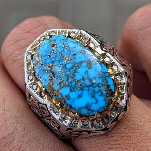 خاتم فيروز نيشابوري طبيعي صياغة حُجت