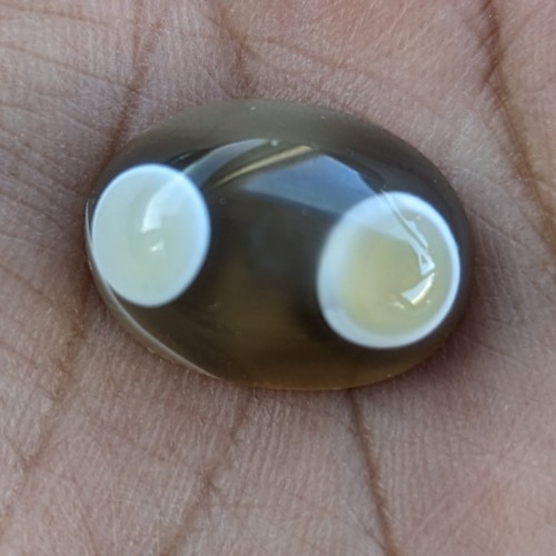 حجر عقيق سليماني هندي طبيعي عينين نوادر