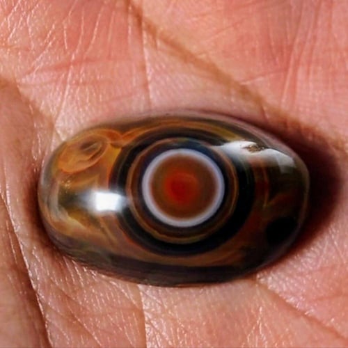 حجر عقيق سليماني هندي طبيعي لون مميز عين حمراء من...