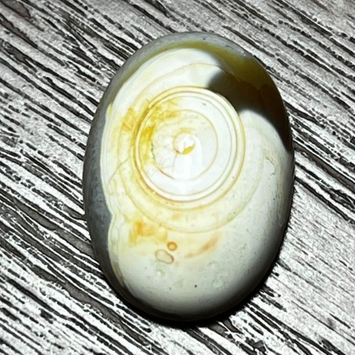 حجر عقيق سليماني هندي طبيعي مطوق أبيض نوادر