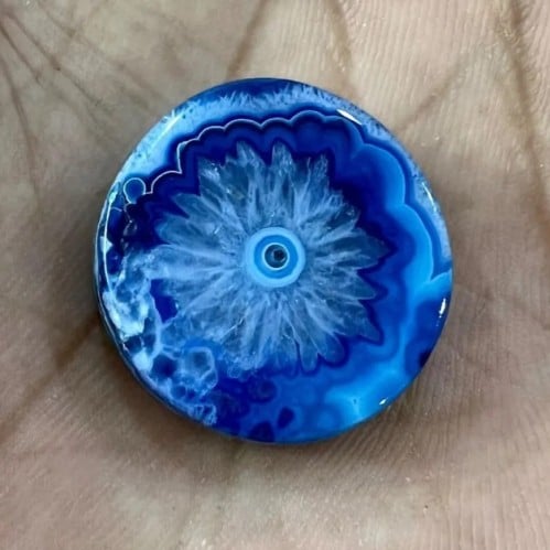 خاتم سليماني هندي أزرق صياغة عقيل اليدوية