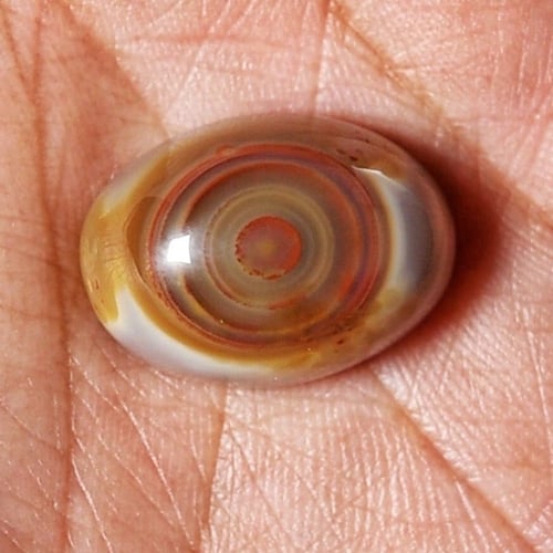 حجر عقيق سليماني هندي طبيعي مطوق ألوان جميلة ونادر...