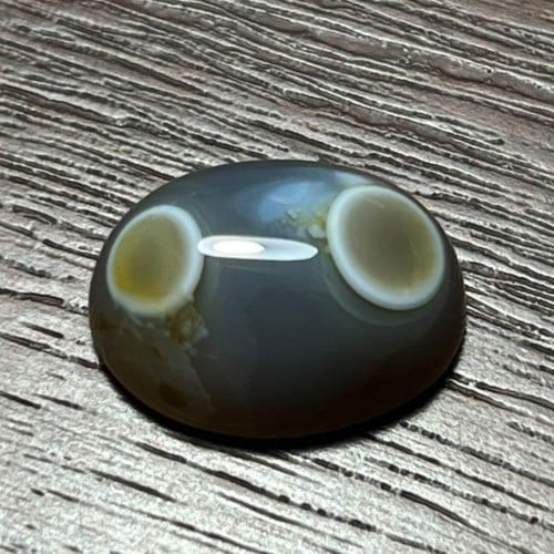 حجر عقيق سليماني هندي طبيعي عينين