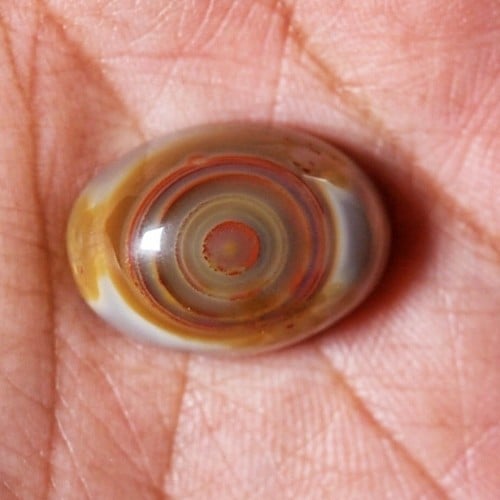 حجر عقيق سليماني هندي طبيعي مطوق ألوان جميلة ونادر...